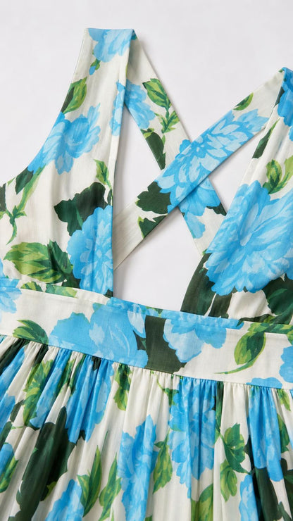 Close-up of fabric and strap details