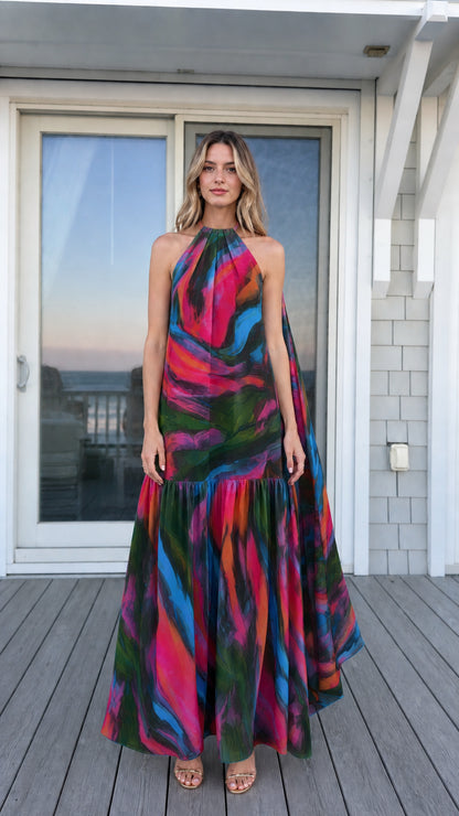 Front view of dark multi color variant