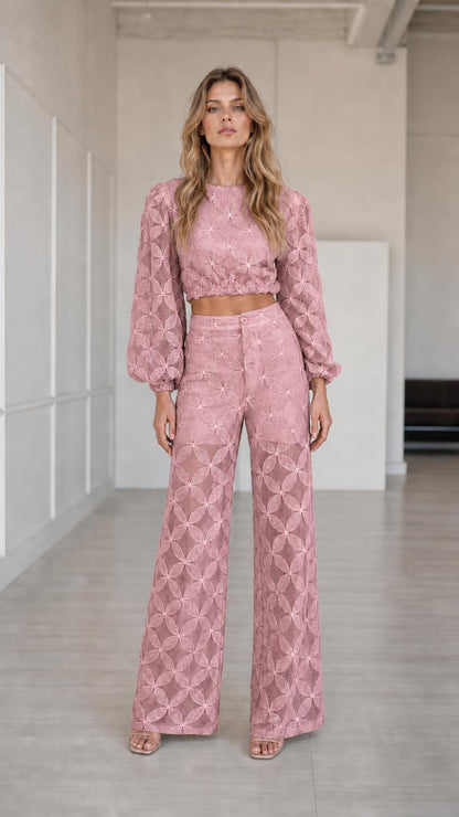 Full front view in pink colorway