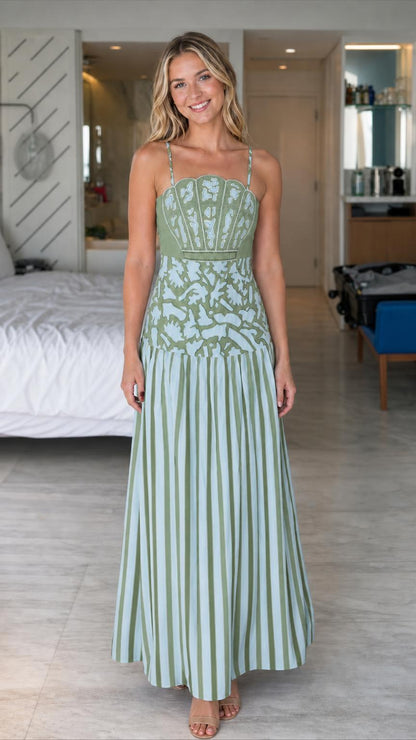 Front view of sage green color variant