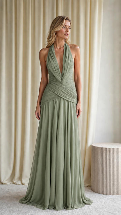 Front view in sage green color variant
