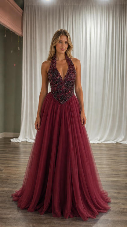 Full view of burgundy color variant