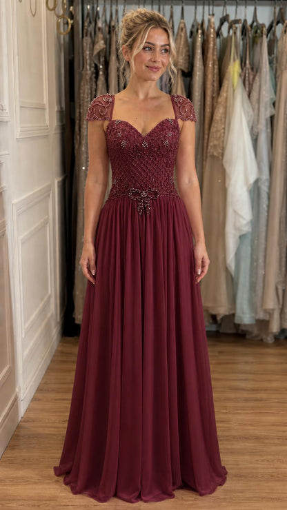 Front view in burgundy color variant