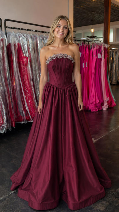 Full view of burgundy color variant