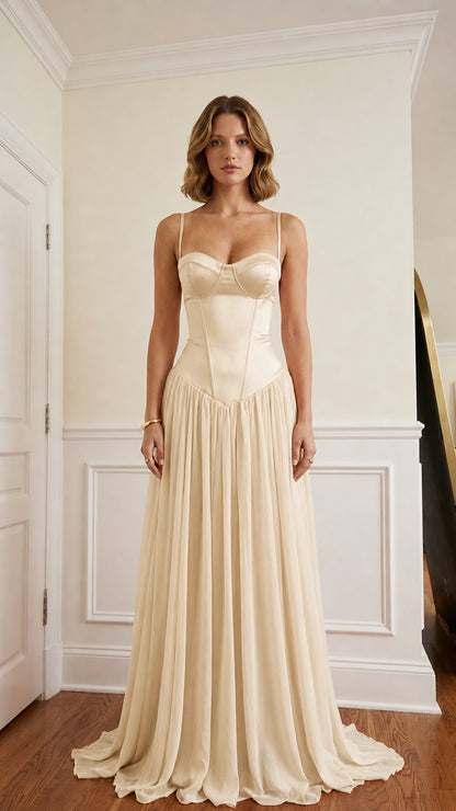 Front view in elegant champagne colorway