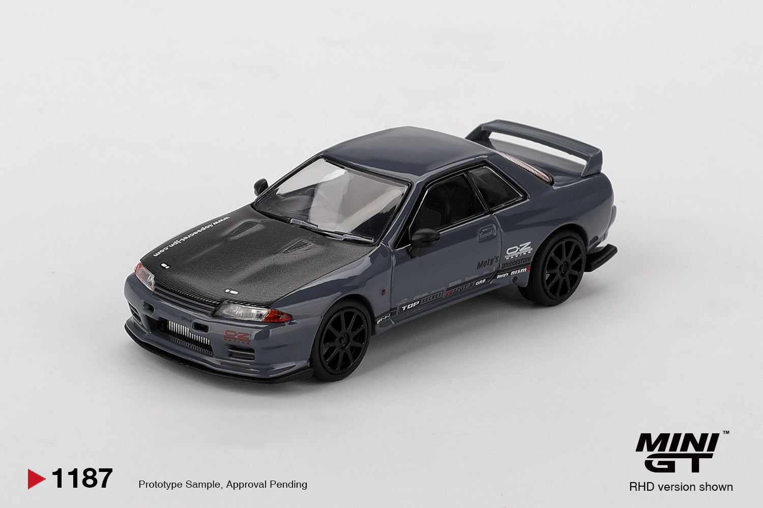 MINIGT 1:64 Nissan Skyline GT-R Top Secret VR32 in Stealth Grey