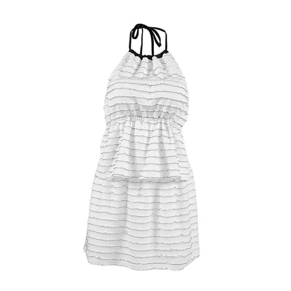 American-style Chic Womens Outfit Summer Set Solid Color