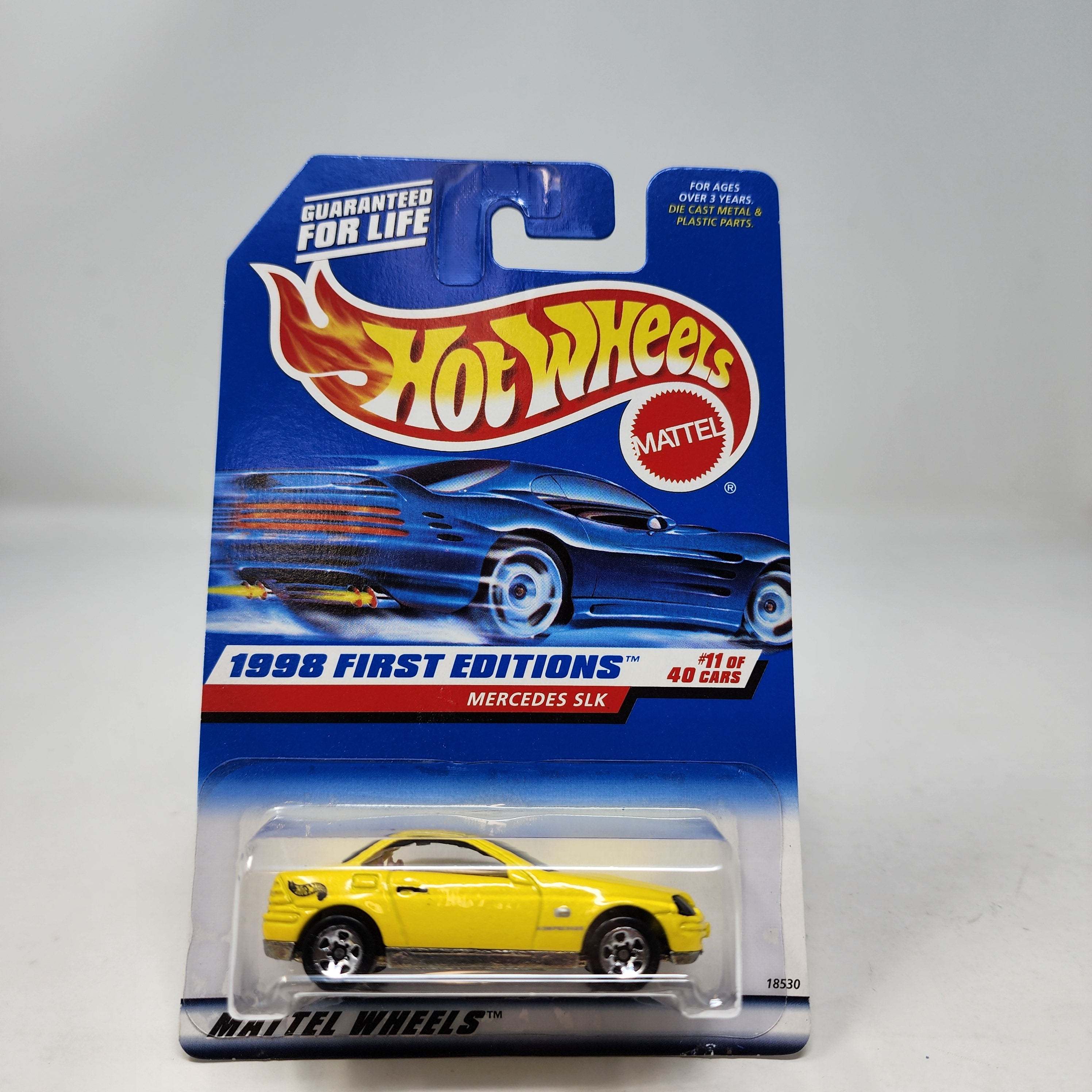 Mercedes SLK #646 * Yellow w/ 5sp Rims * Hot Wheels 1998