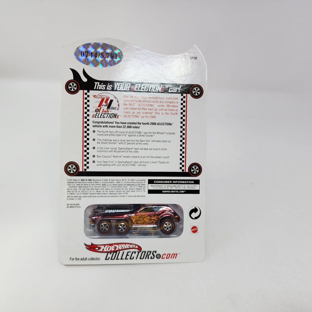 Open Fire * Hot Wheels Red Line Club RLC sELECTIONS