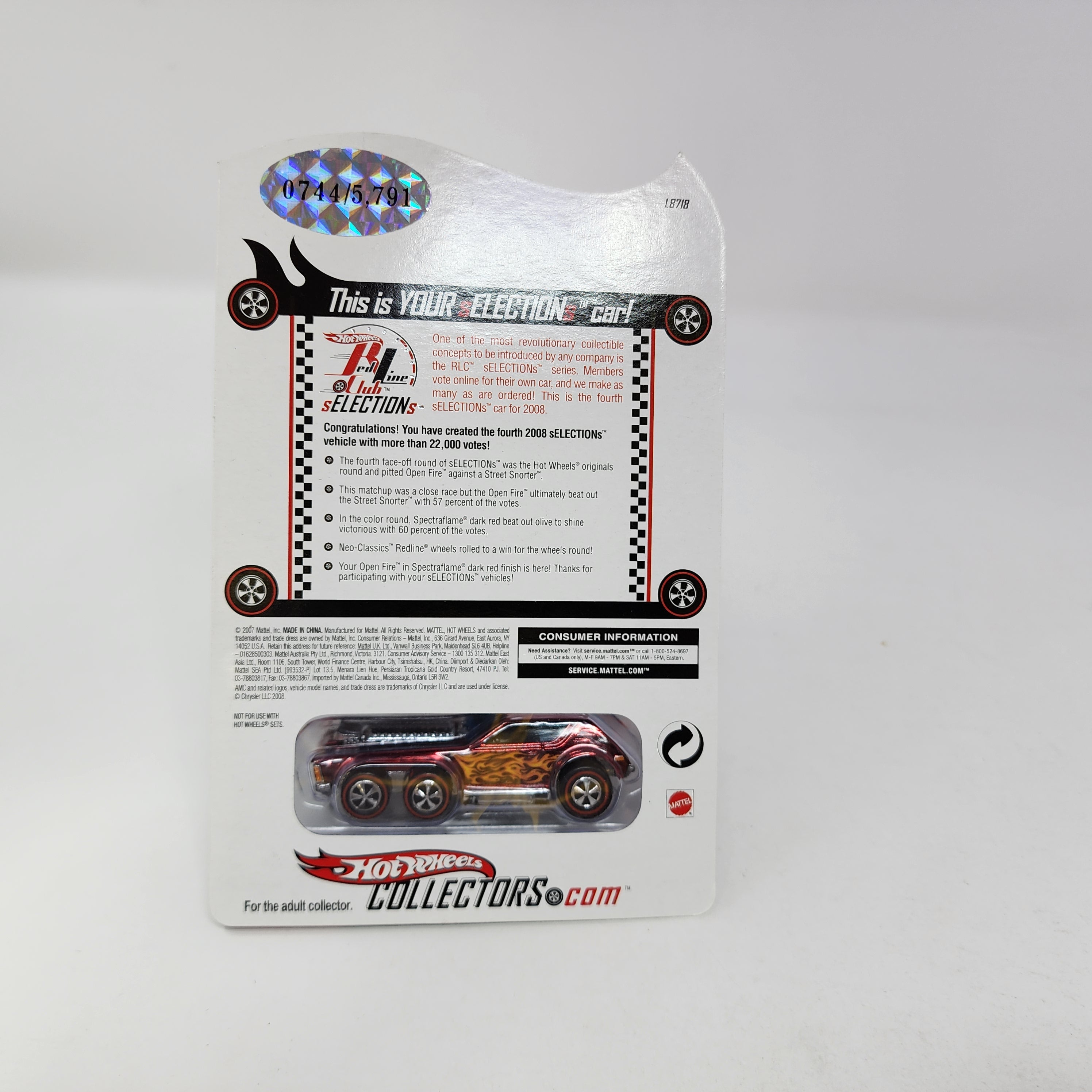 Open Fire * Hot Wheels Red Line Club RLC sELECTIONS