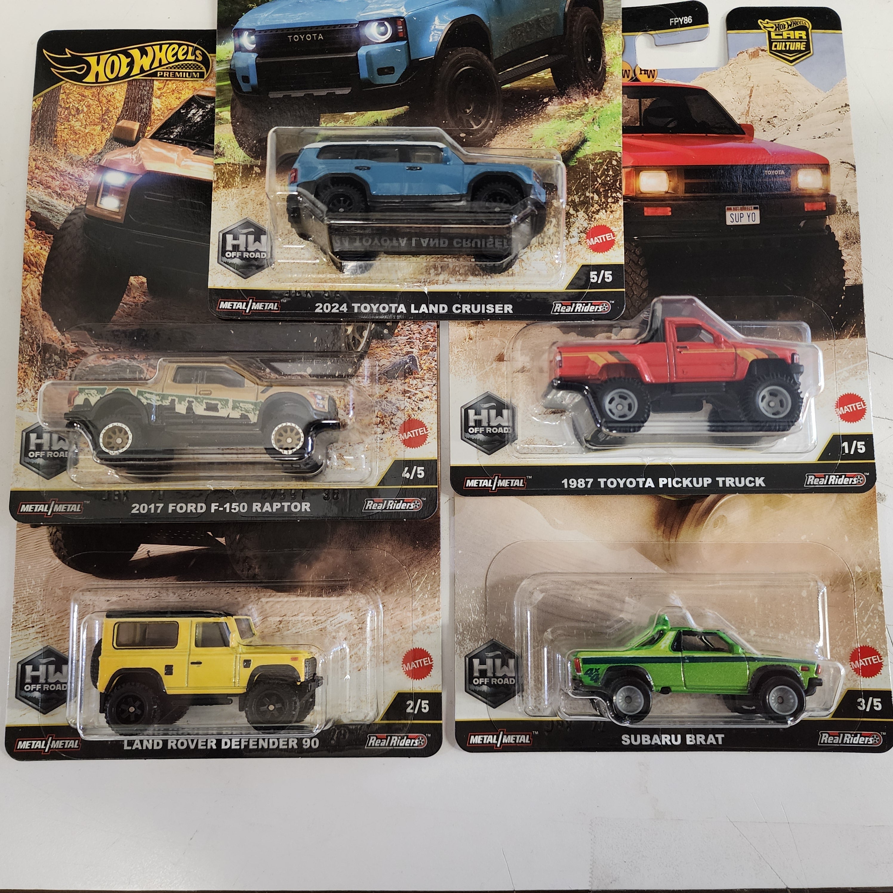 NEW OFF ROAD! * Set of 5 Cars * 2025 Hot Wheels Car Culture Off Road Case H