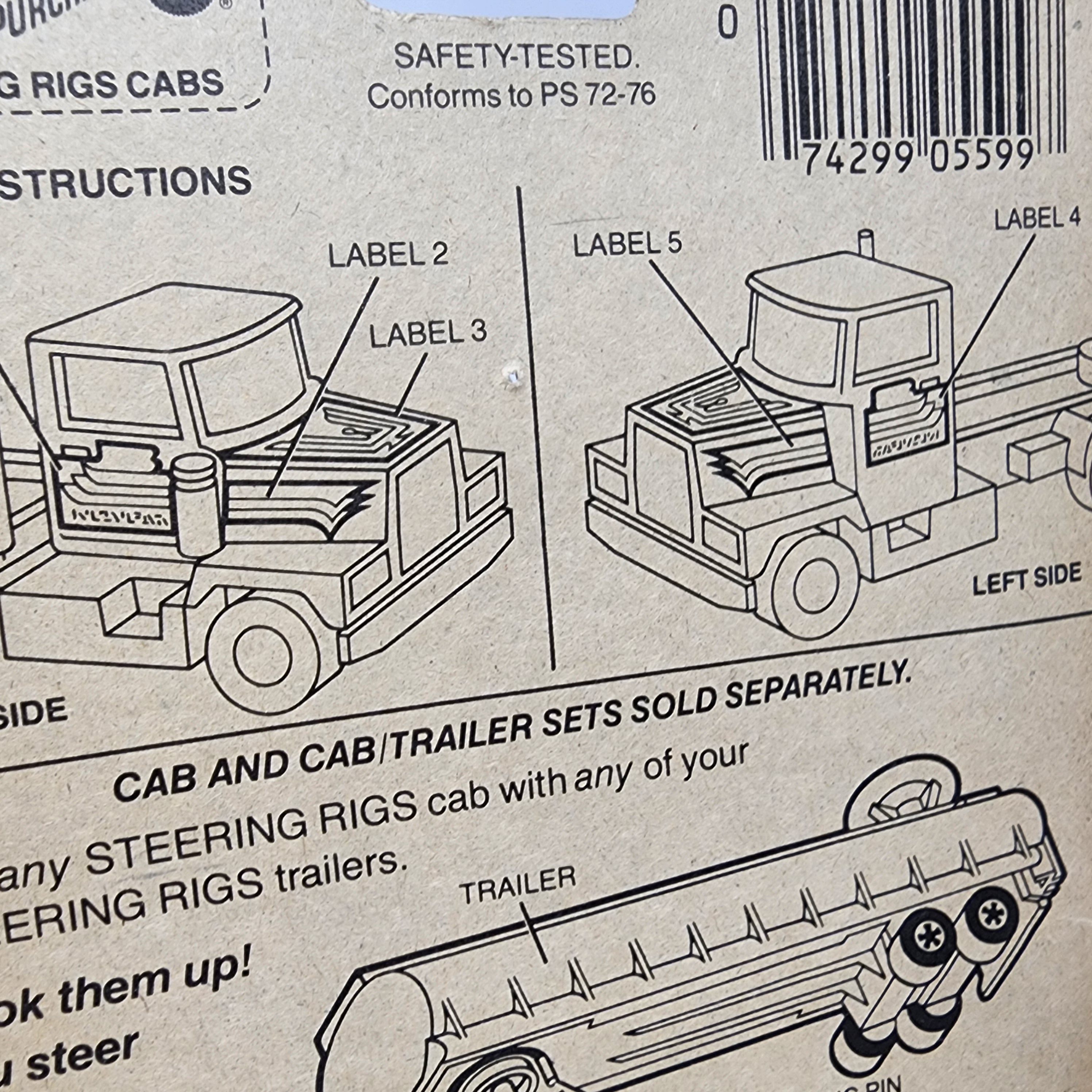 Peterbilt No 5672 * Orange * 1982 Hot Wheels Hong Kong Steering Rigs