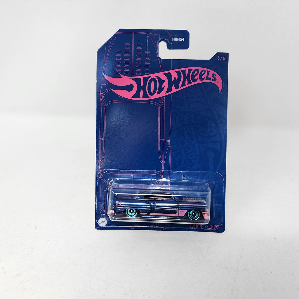 Custom '53 Chevy * Hot Wheels Pearl & Chrome 54th Anniversary Pink & Blue