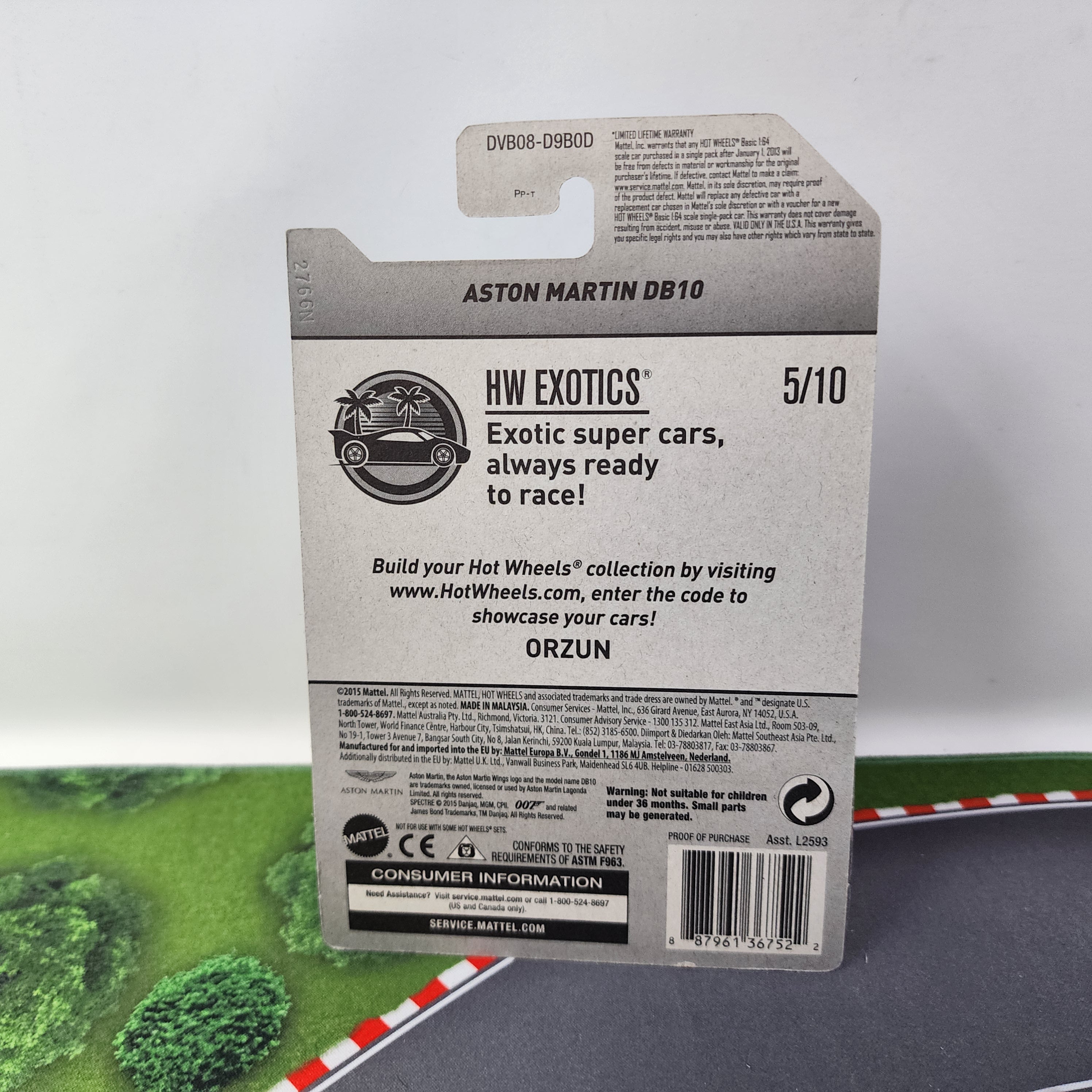 Aston Martin DB10 #96 Spectre Bond * 2017 Hot Wheels w/ Factory Holo