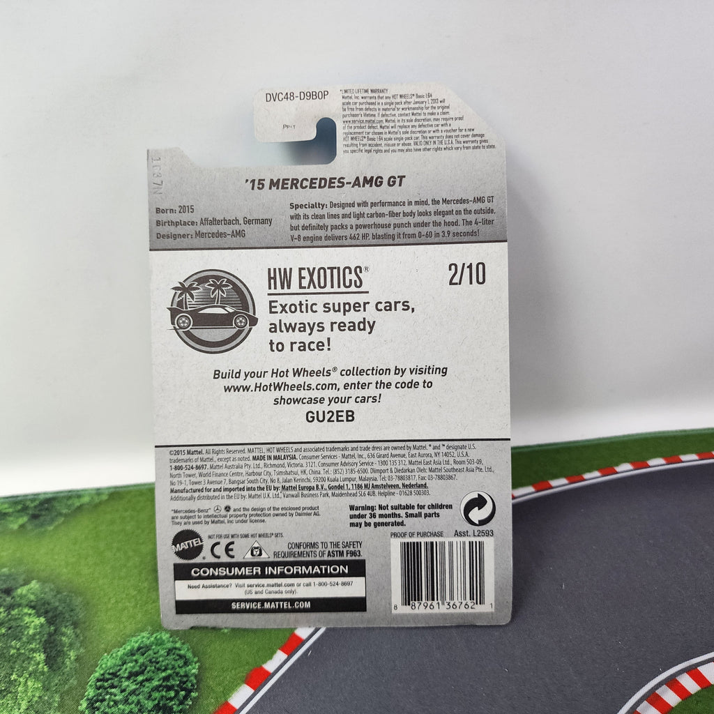 15 Mercedes-AMG GT #338 * 2017 Hot Wheels w/ Factory Holo