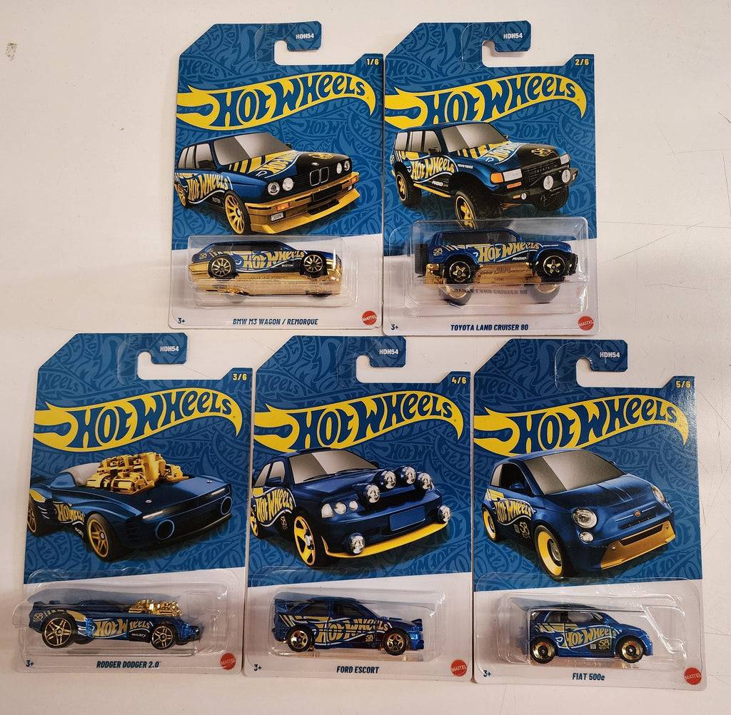 New Mix 2 * 5 Car Base Set * 2026 Hot Wheels Pearl & Chrome 58th Anniversary * Case K