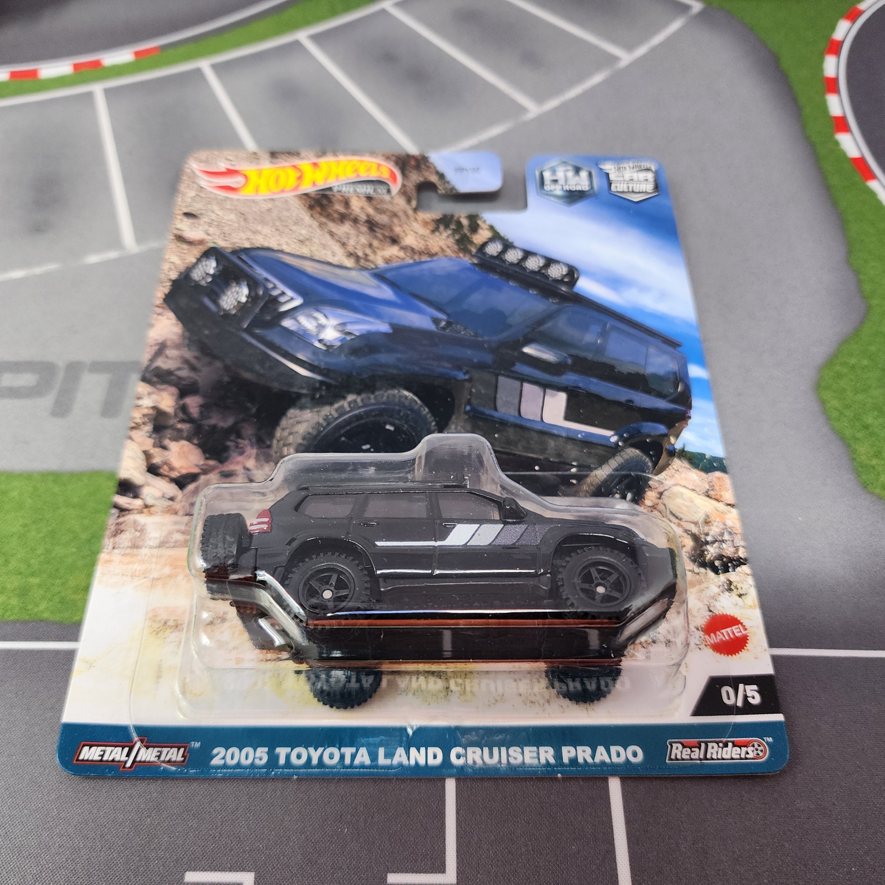 2005 Toyota Land Cruiser Prado 0/5 * Black CHASE * Hot Wheels Car Culture Off Road