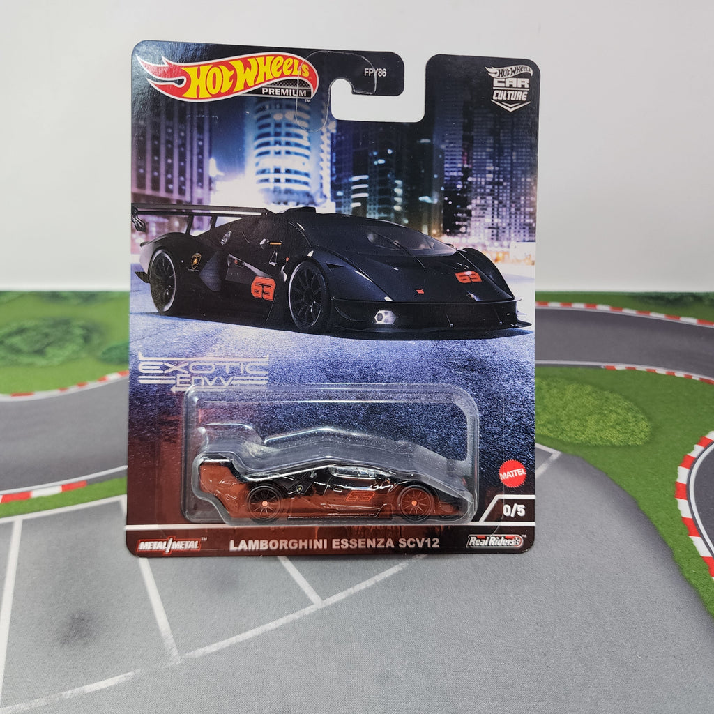 Lamborghini Essenza SCV12 0/5 * Black CHASE * Hot Wheels Car Culture Exotic Envy