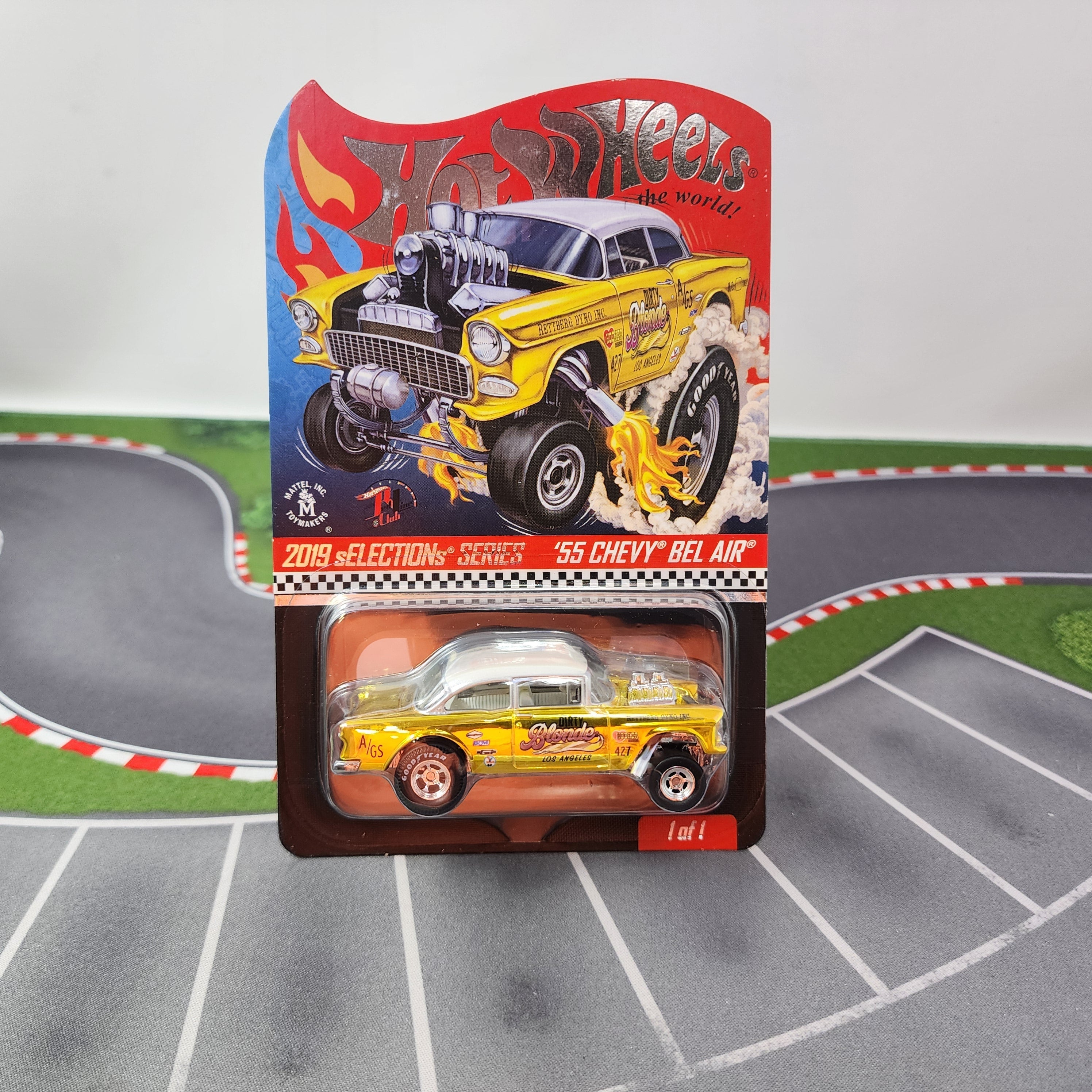 55 Chevy Bel air Gasser Blonde Selections 219 * Hot Wheels Red Line Club RLC