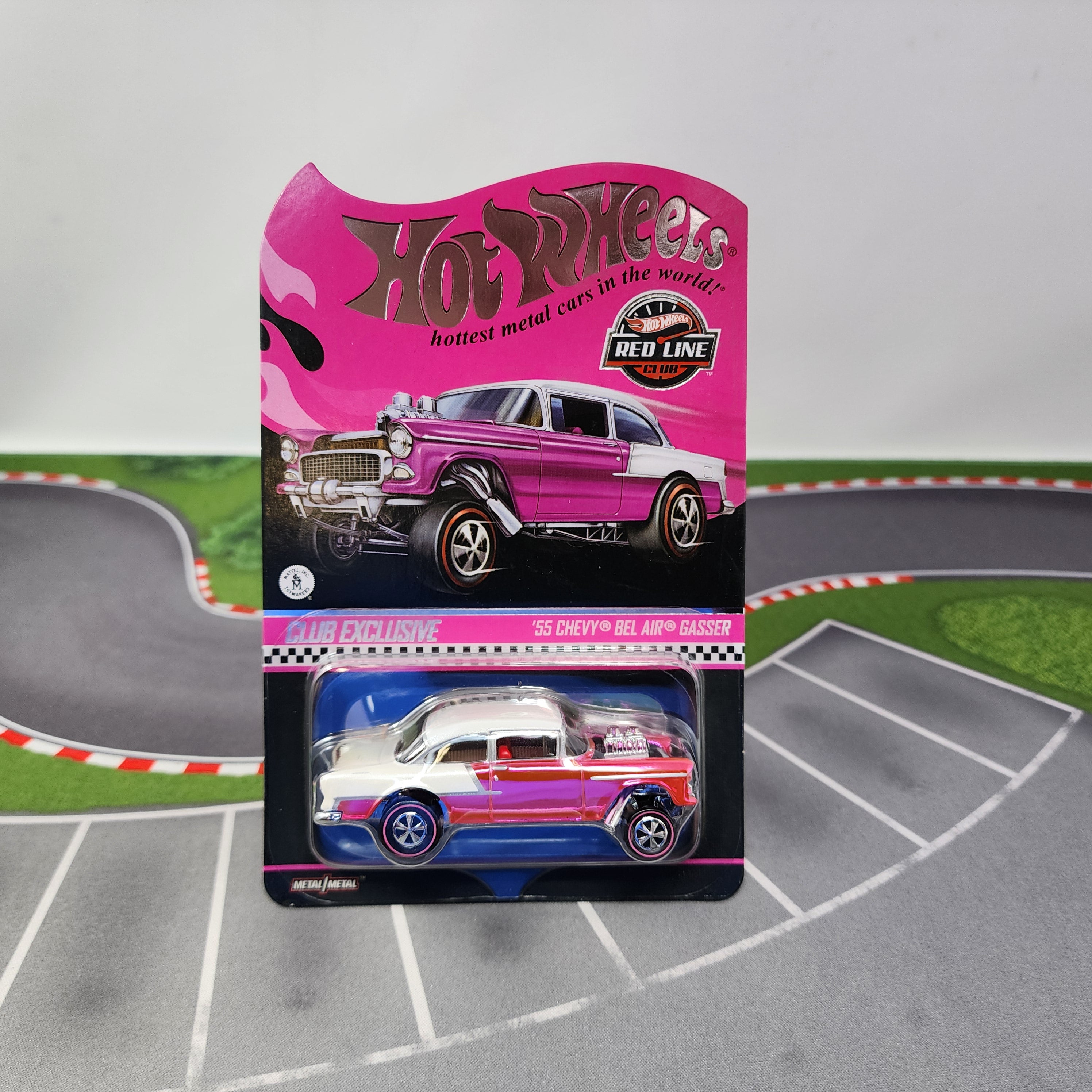 55 Chevy Bel Air Gasser * PINK * Hot Wheels Red Line Club RLC Club Party