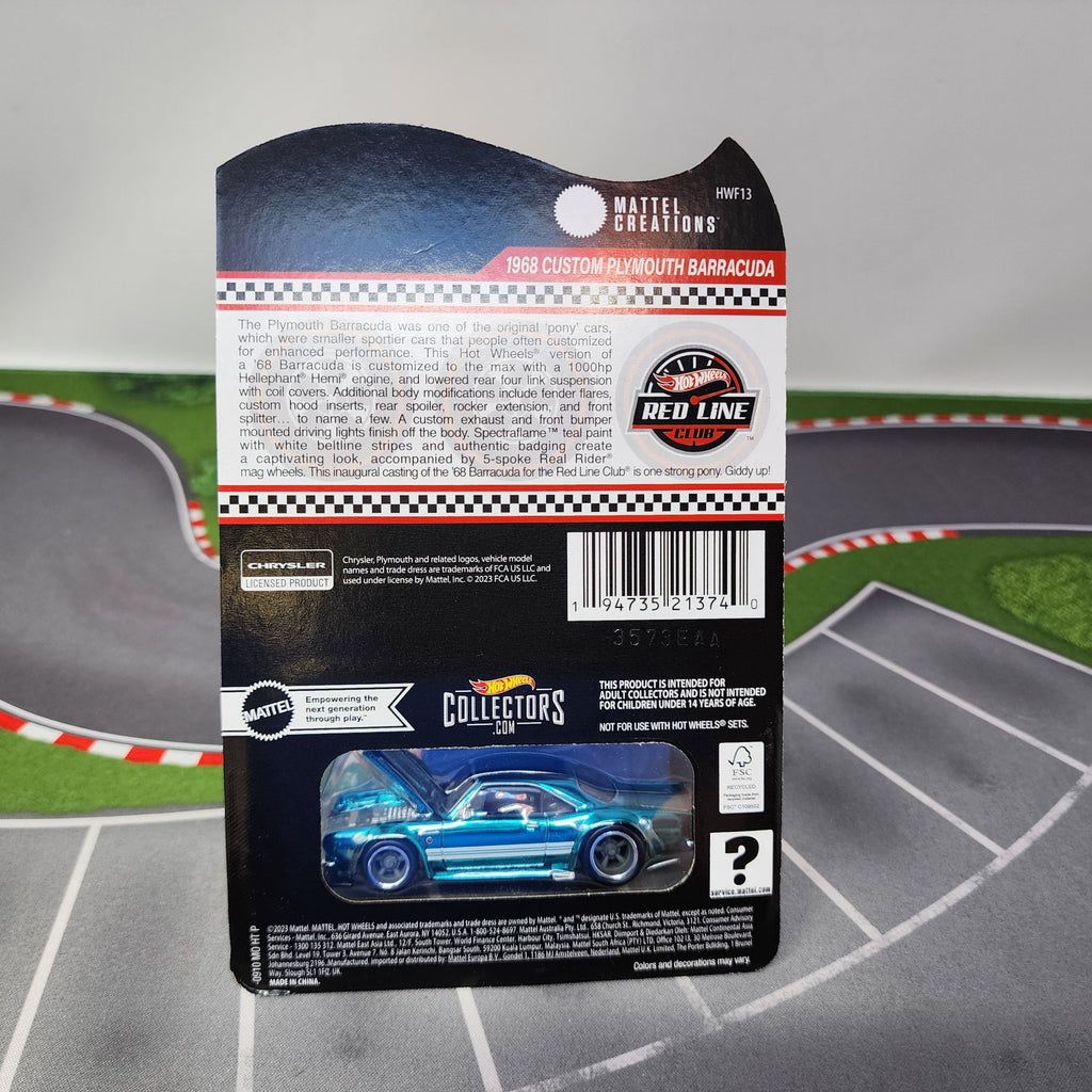 1968 Plymouth Barracuda * Hot Wheels Red Line Club RLC