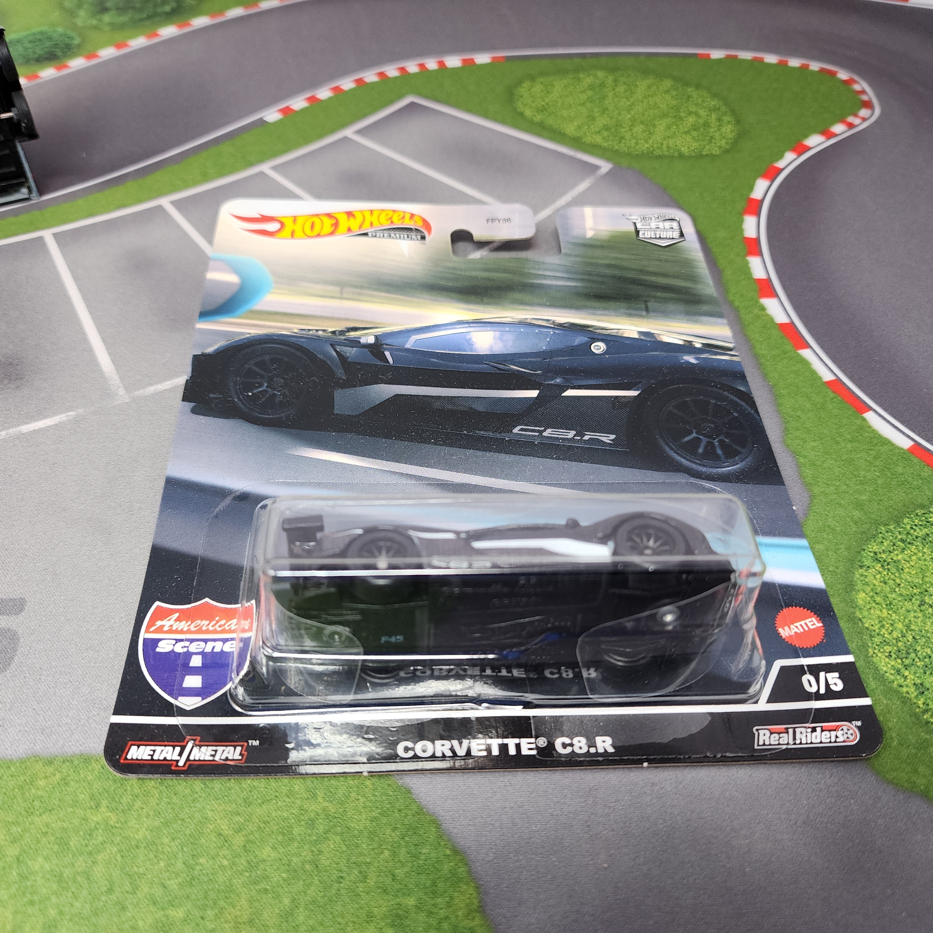 Corvette C8.R 0/5 * Black CHASE * Hot Wheels Car Culture AMERICAN SCENE