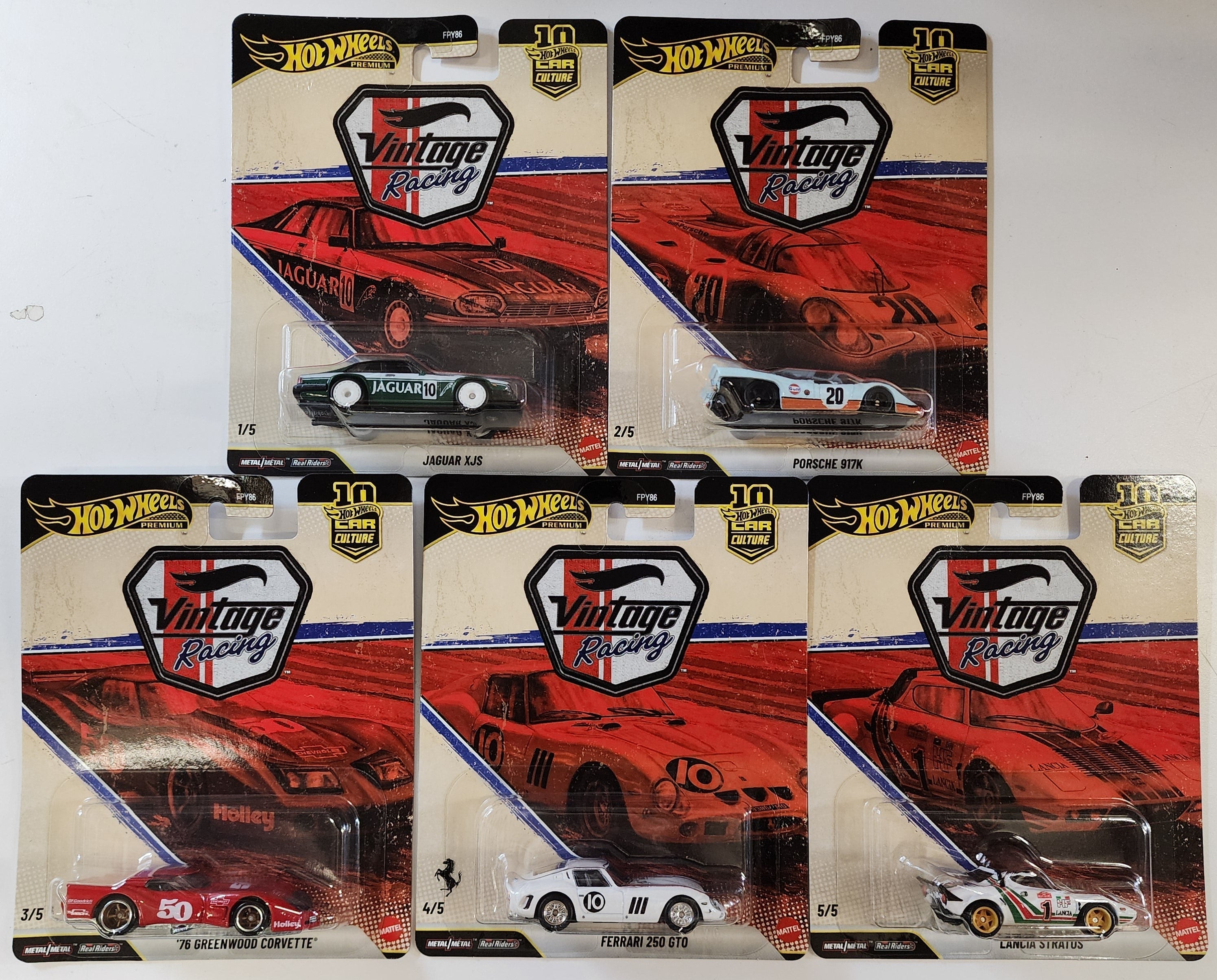 Vintage Racing * 5 Car Set * 2026 Hot Wheels Car Culture Case T