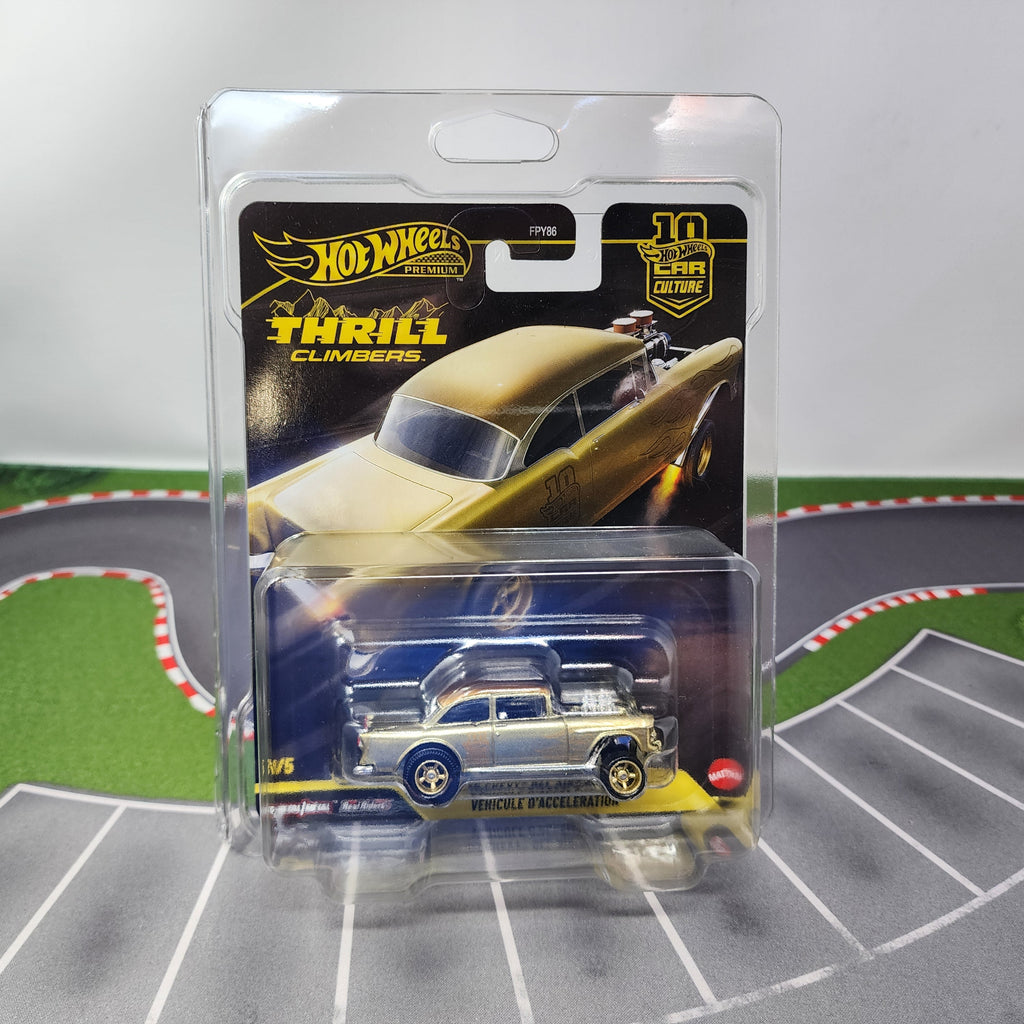 55 Chevy Bel Air Gasser * GOLD CHASE * Hot Wheels Car Culture Thrill Climbers