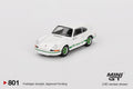 MINI GT 1:64 Porsche 911 Carrera RS 2.7 in Grand Prix White with Green Livery