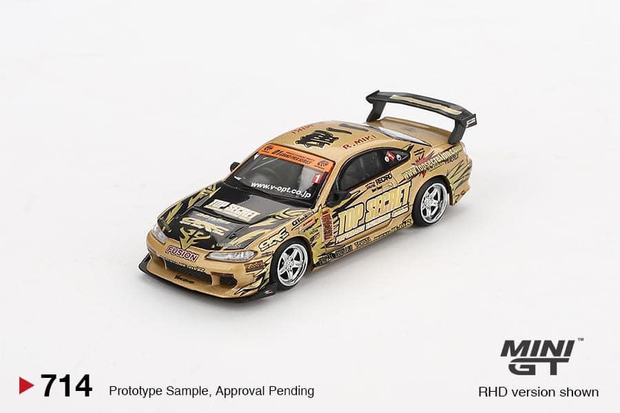 MINI GT 1:64 Nissan Silvia (S15) Top Secret D1GP in Gold