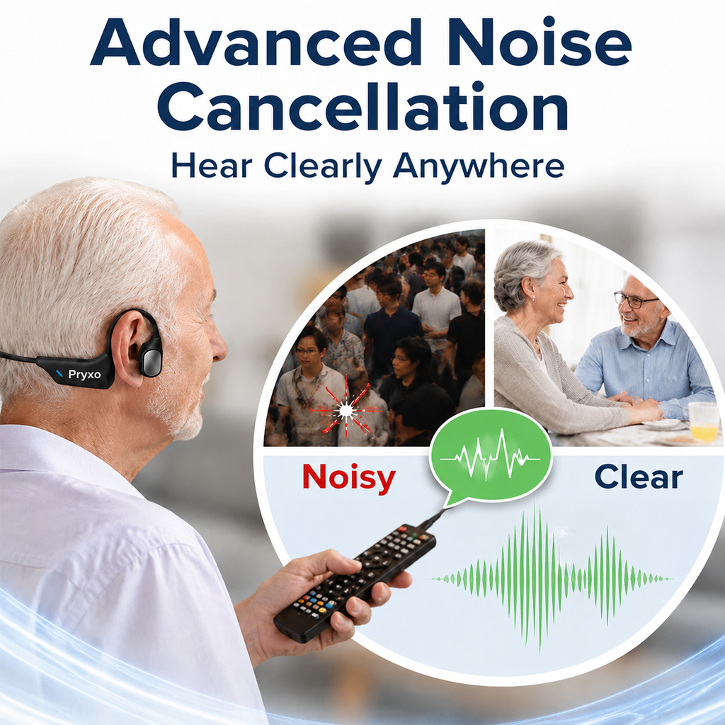 🌎Ends Today: 83% OFF!⏰🏆Pryxo®  Bone Conduction Smart Hearing Headphones （Mayo Clinic Recommended）