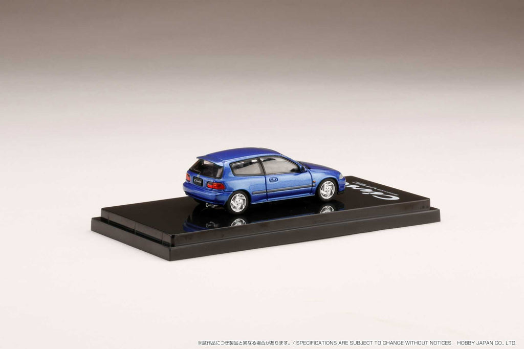 Hobby Japan 1:64 Honda Civic (EG6) SiR 鈪?with Engine Model in Captiva Blue Pearl