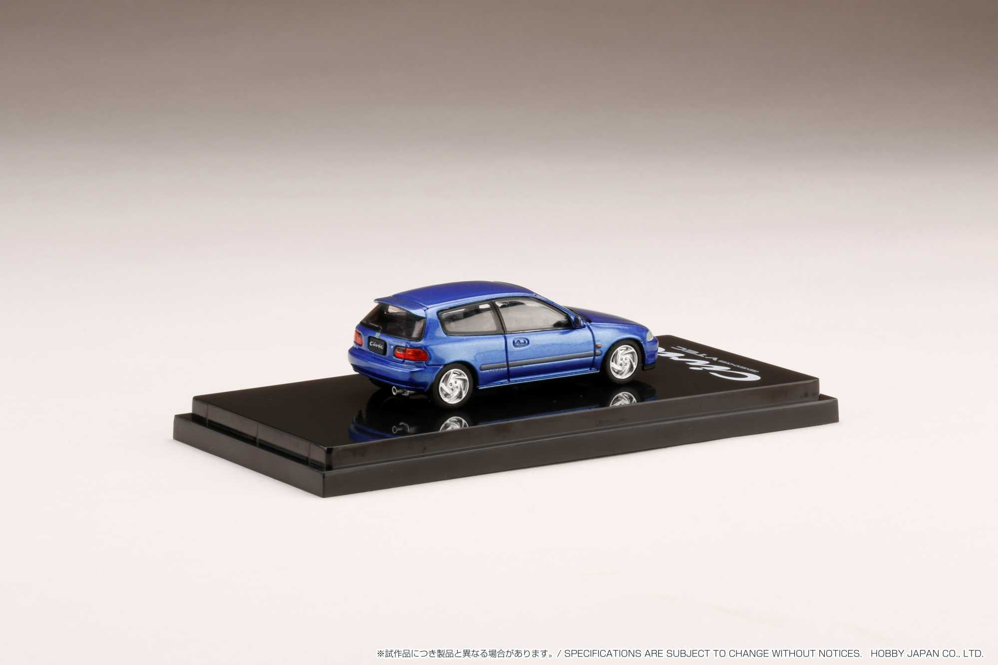 Hobby Japan 1:64 Honda Civic (EG6) SiR 鈪?with Engine Model in Captiva Blue Pearl