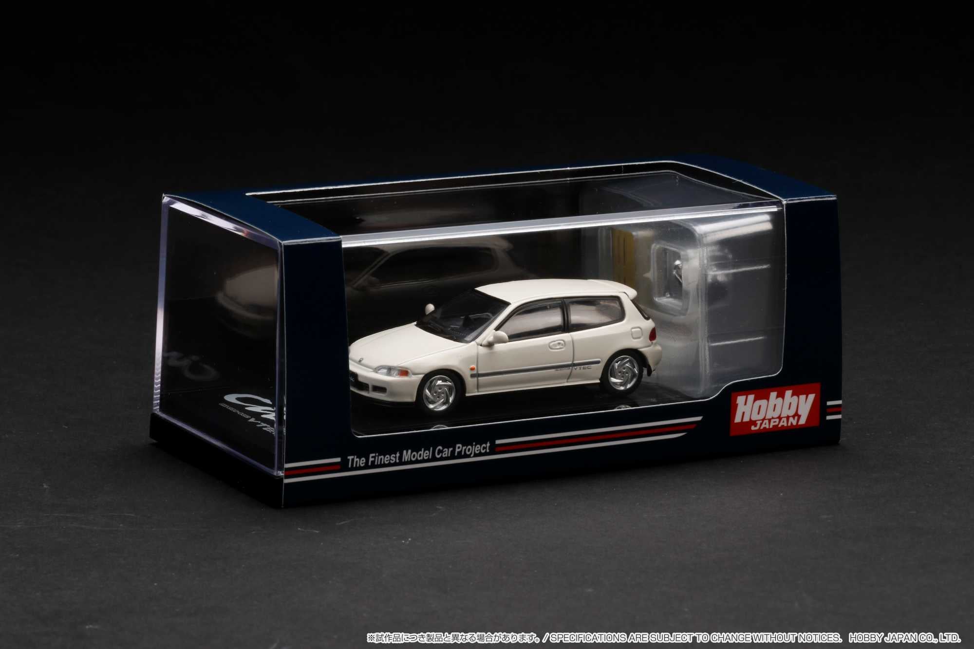 Hobby Japan 1:64 Honda Civic (EG6) SiR 鈪?with Engine Model in Frost White