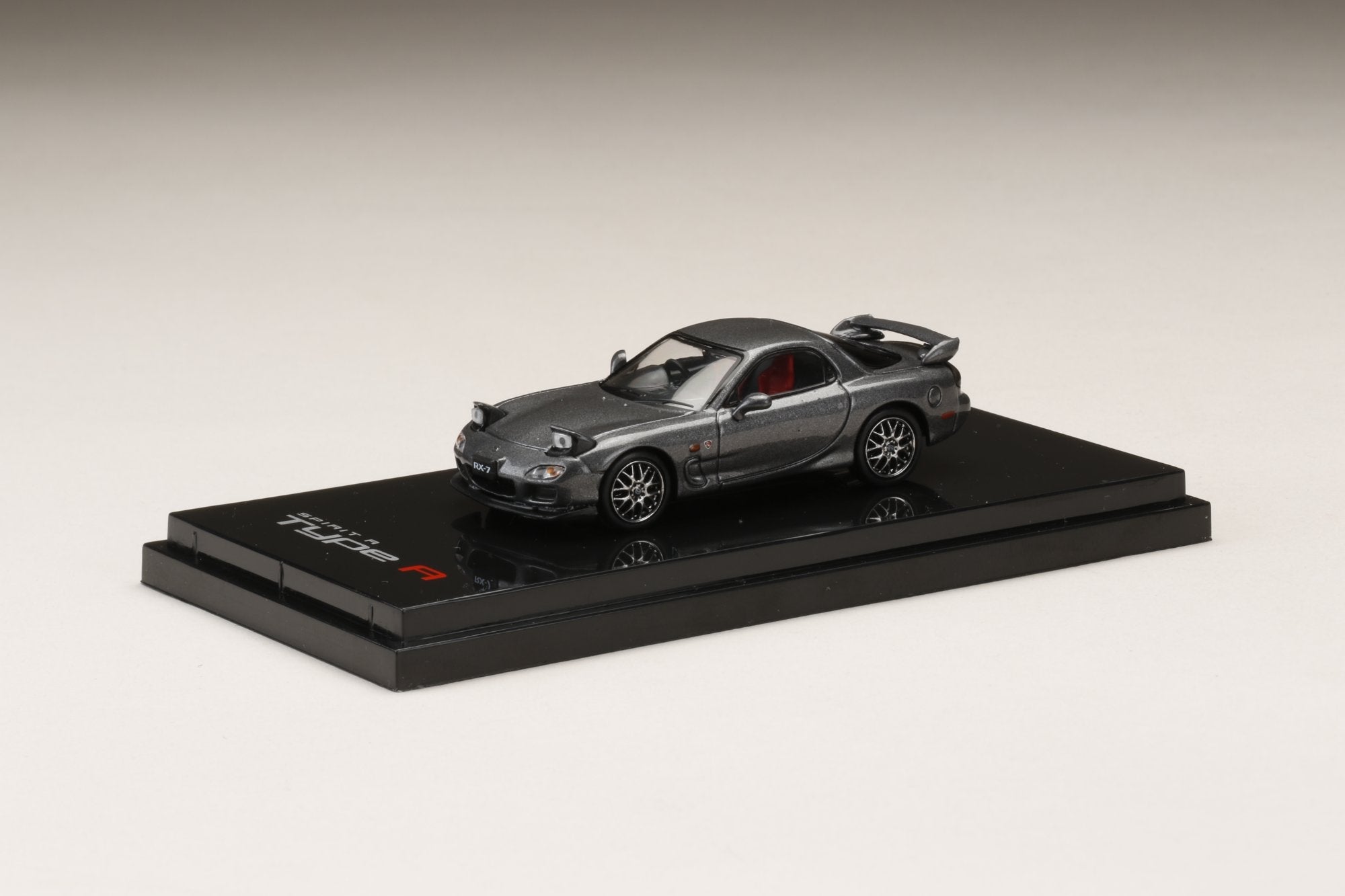 Hobby Japan 1:64 Mazda RX-7 (FD3S) Spirit-R Type in Titanium Gray Metallic with Engine Display Model