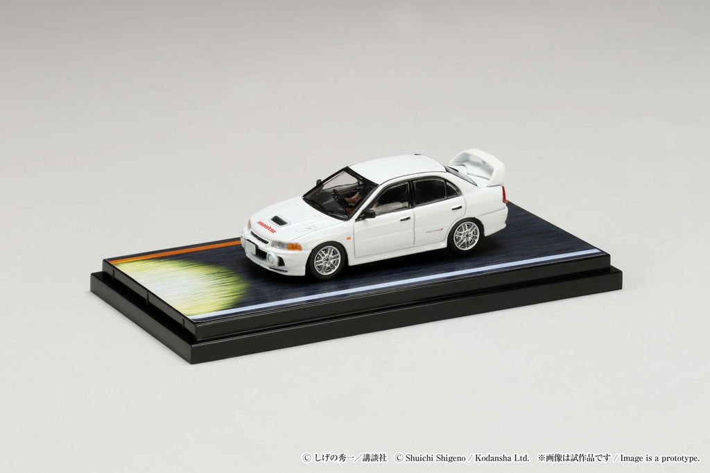 Hobby Japan 1:64 Mitsubishi Lancer RS Evolution 鈪?/ Initial D VS Takumi Fujiwara with Seiji Iwaki Figure