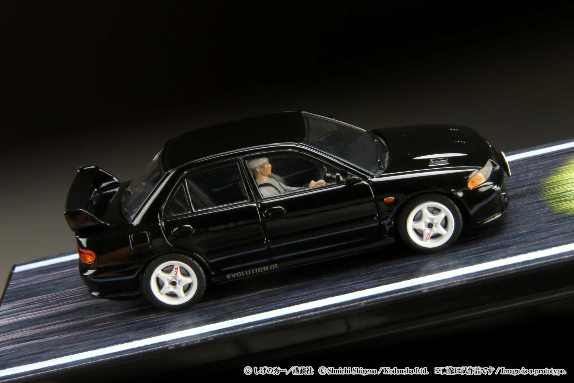 Hobby Japan 1:64 Mitsubishi Lancer RS Evolution 鈪?/ Initial D VS Ryosuke Takahashi with Kyoichi Sudo Figure