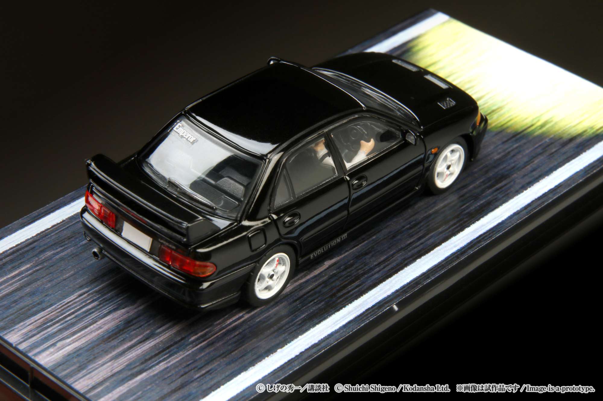 Hobby Japan 1:64 Mitsubishi Lancer RS Evolution 鈪?/ Initial D VS Ryosuke Takahashi with Kyoichi Sudo Figure