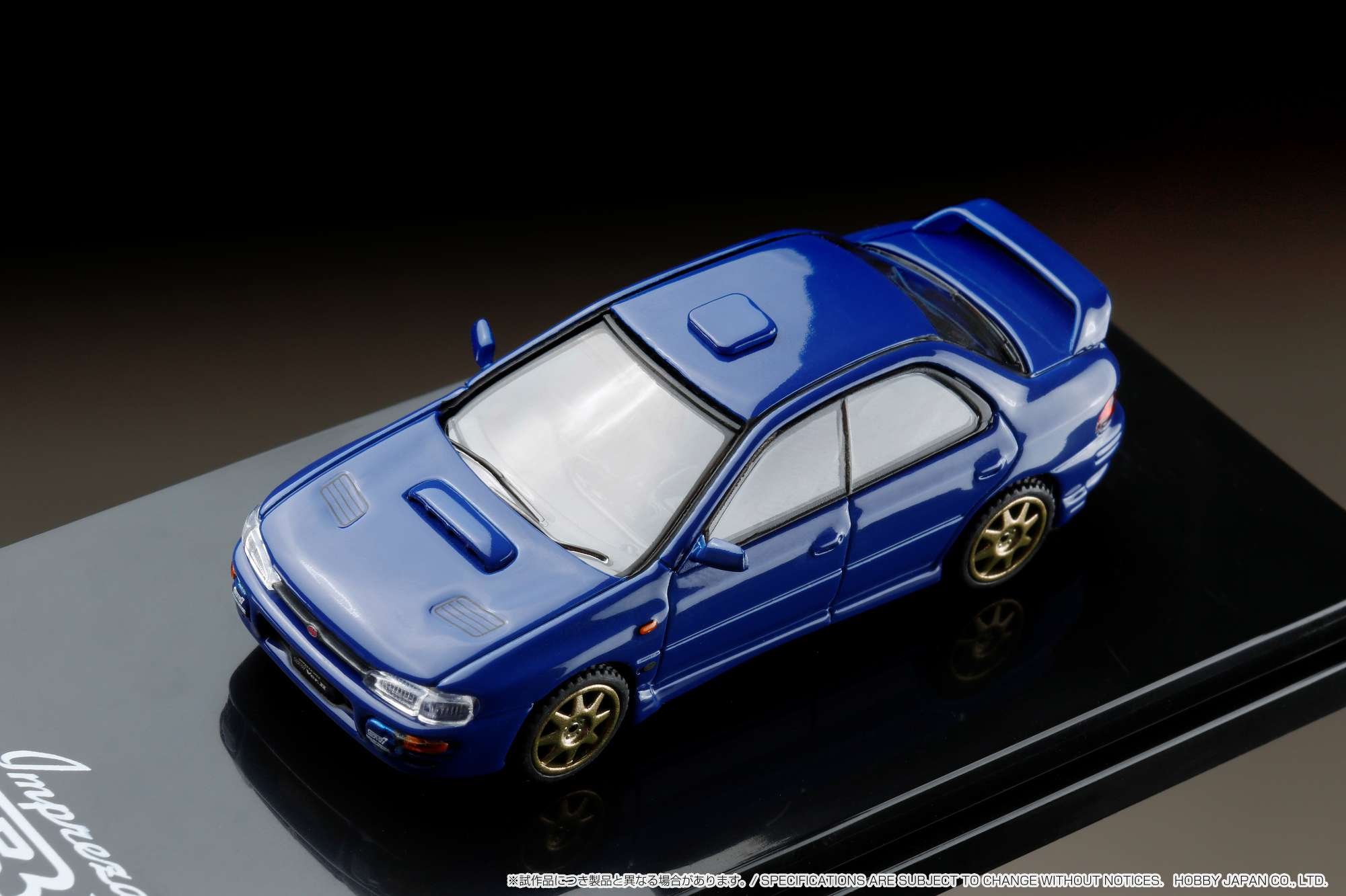 Hobby Japan 1:64 Subaru Impreza WRX (GC8) STi Version 鈪?Sports Blue with Engine Display Model