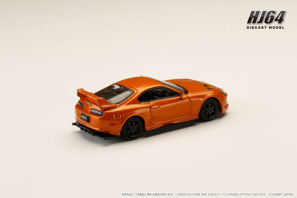 Hobby Japan 1:64 Toyota Supra (JZA80) JDM Custom Version in Orange Metallic
