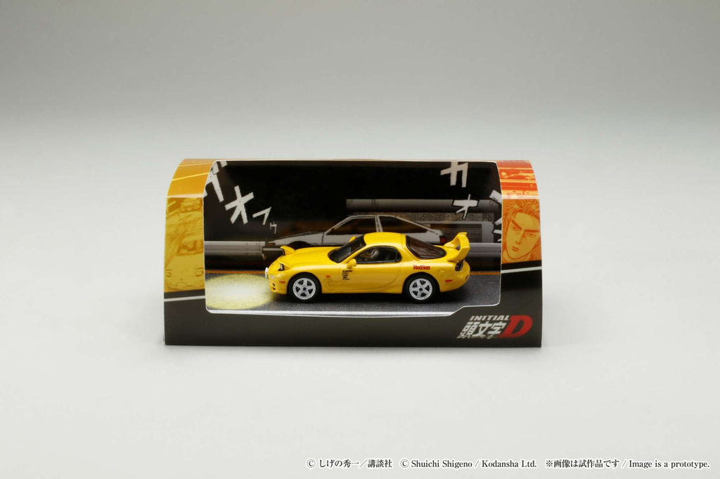 Hobby Japan 1:64 Mazda RX-7 (FD3S) Red Suns Initial D vs Takumi Fujiwara with Keisuke Takahashi Figure