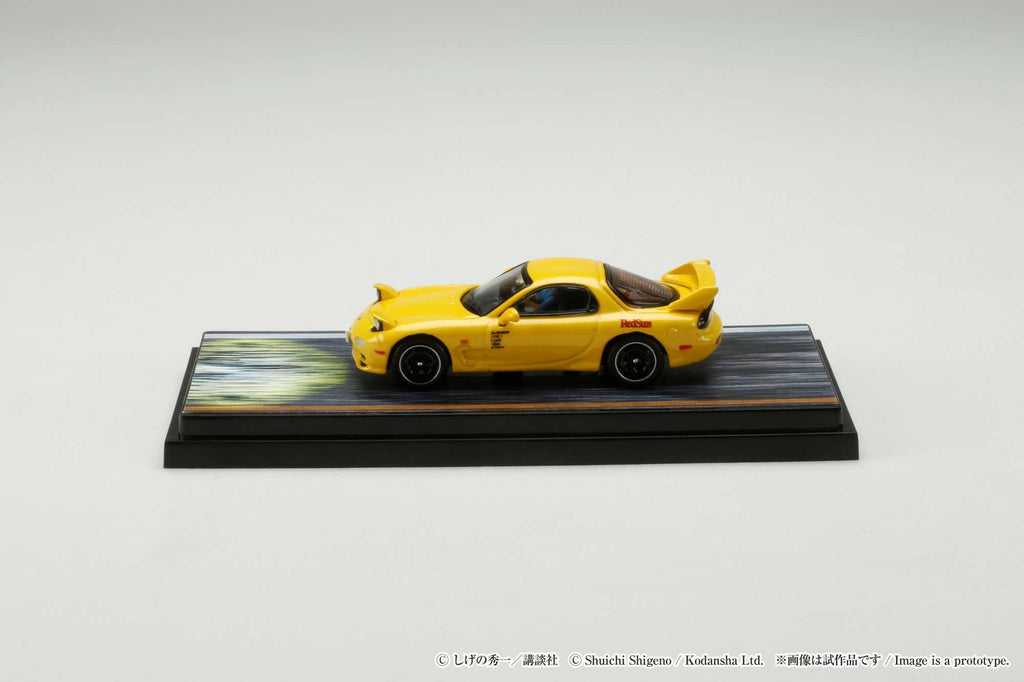 Hobby Japan 1:64 Mazda RX-7 (FD3S) Red Suns Initial D vs Takeshi Nakazato with Keisuke Takahashi Figure