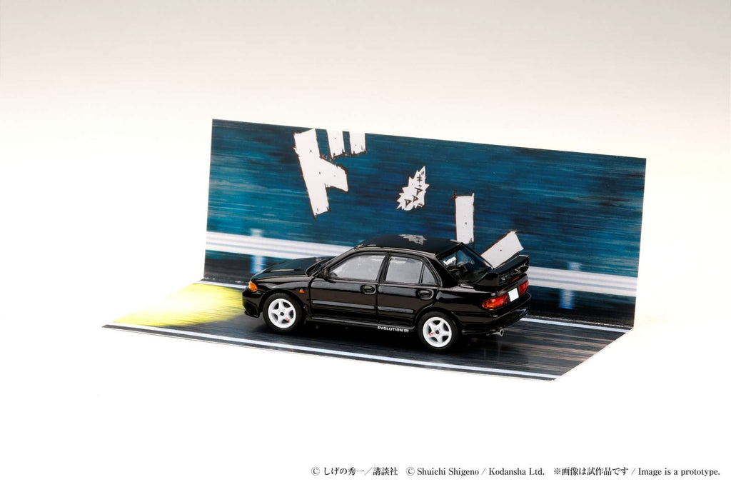 Hobby Japan 1:64 Mitsubishi Lancer RS Evolution III / INITIAL D Kyoichi Sudo VS Ryosuke Takahashi