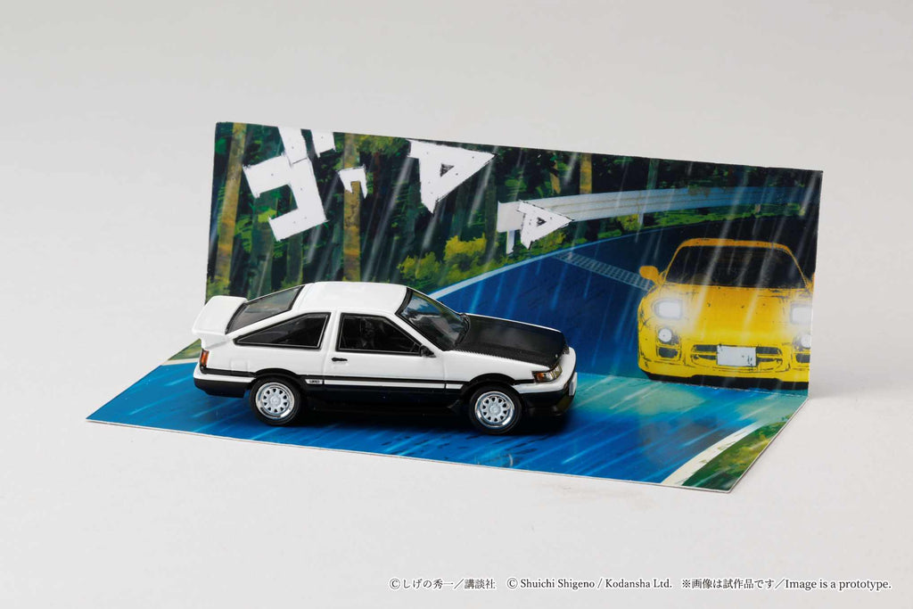 HobbyJapan 1/64 Toyota COROLLA LEVIN (AE86)/ INITIAL D Wataru Akiyama VS Keisuke Takahashi
