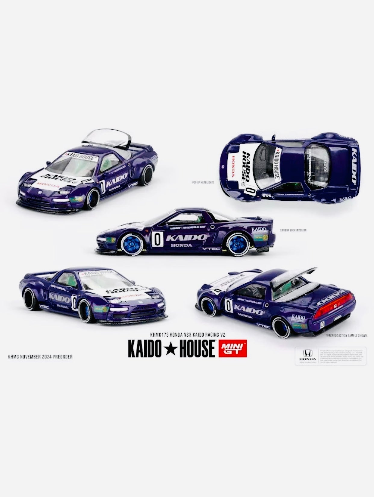 Mini GT x Kaido House Collab Factory Sealed Honda NSX Kaido Racing V2 Purple #173