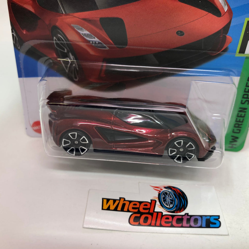 Lotus Evija #84 * Red * 2023 Hot Wheels Case D Short Card