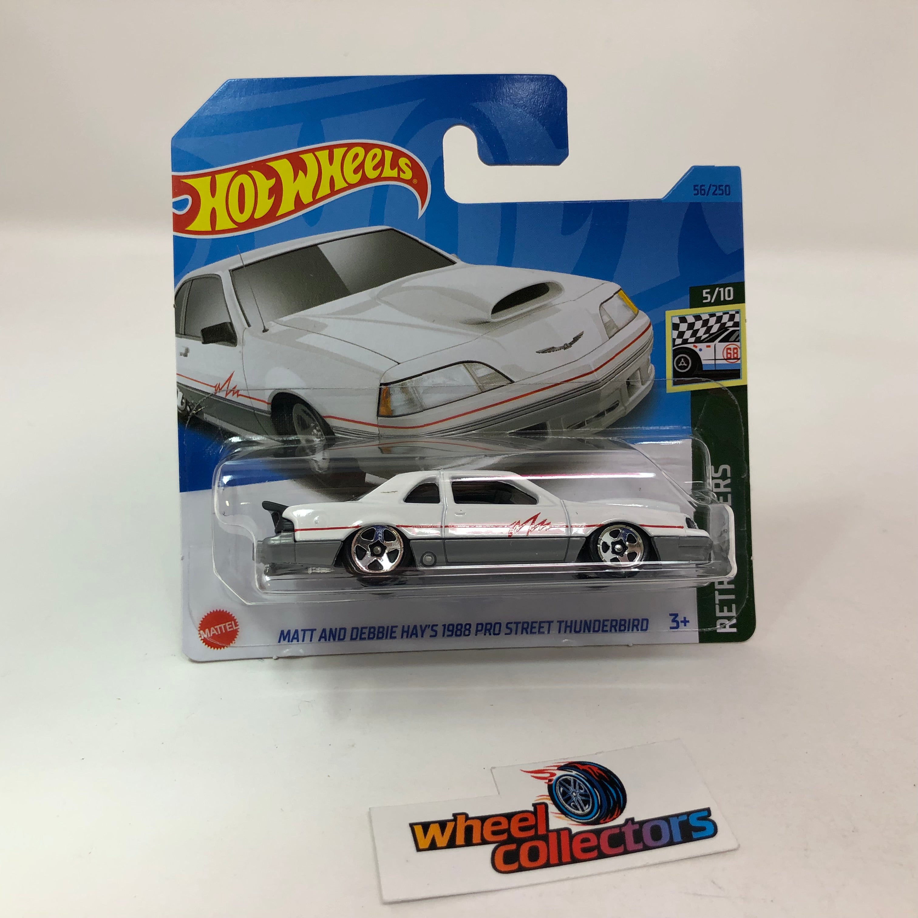 Maat & Debbie Hay's 1988 Pro Thunderbird #56 * White * 2023 Hot Wheels Case D Short Card
