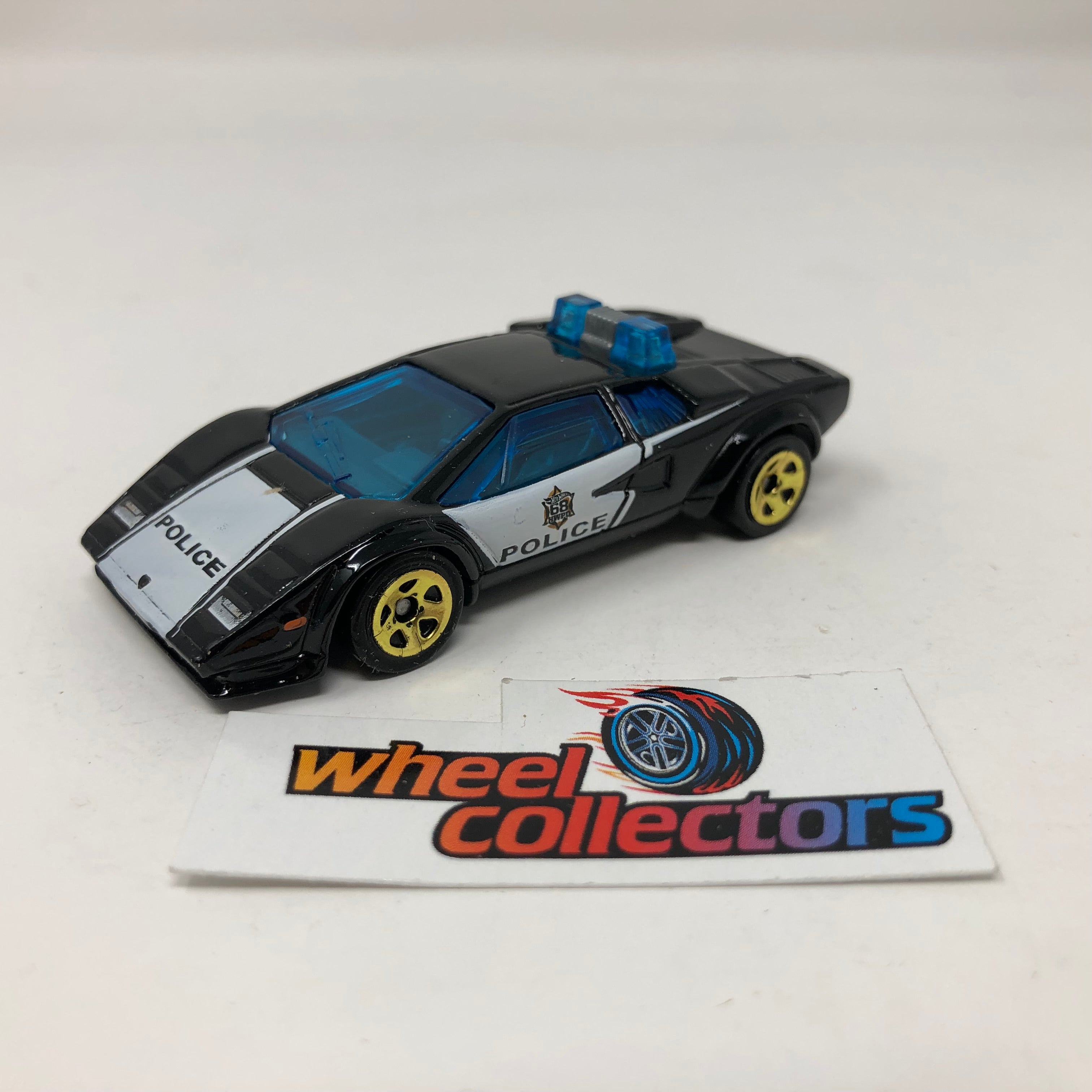 Lamborghini Countach Police Car * Black * Hot Wheels 1:64 scale Diecast Loose