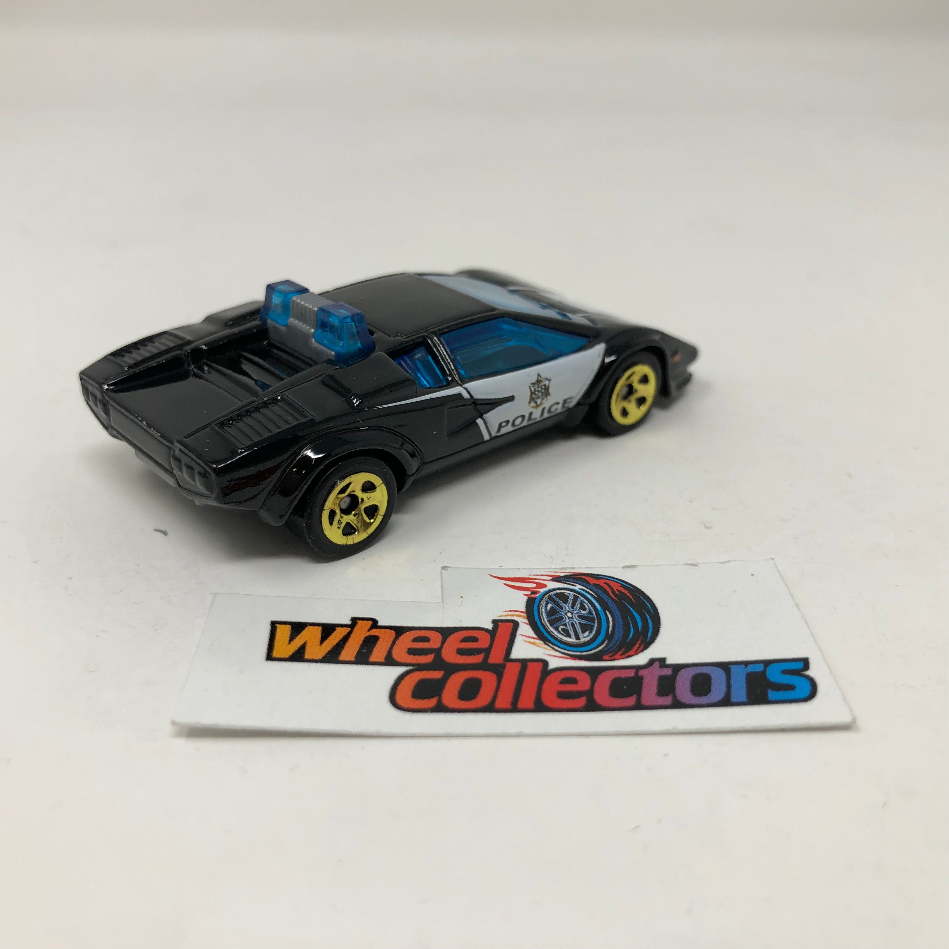 Lamborghini Countach Police Car * Black * Hot Wheels 1:64 scale Diecast Loose