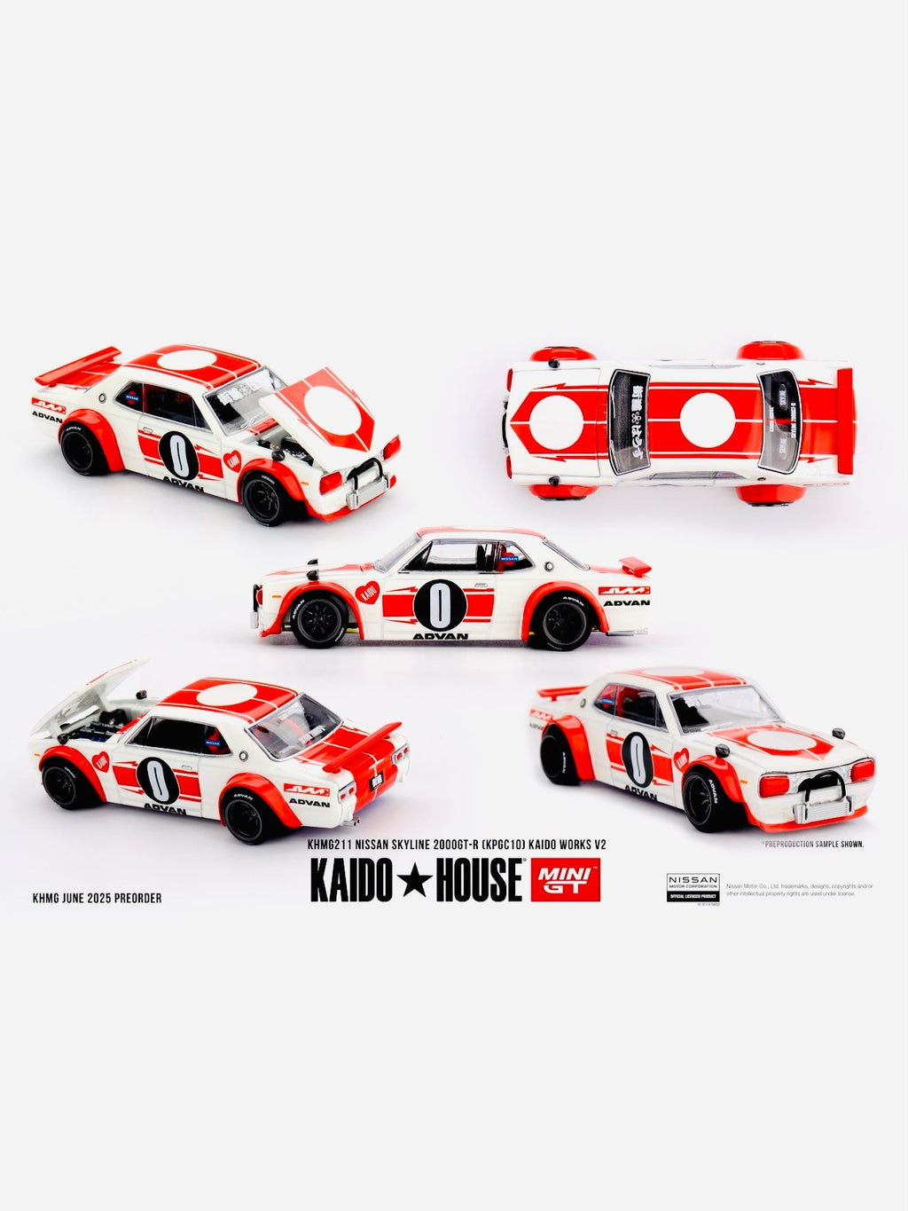 Mini GT x Kaido House Collab Factory Sealed Nissan Skyline 2000GT-R (KPGC10) Kaido Works V2 #211